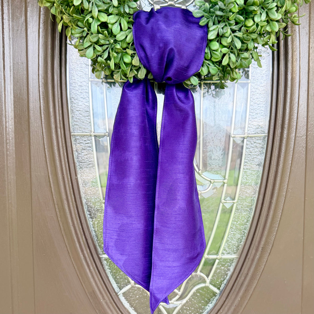 Purple Solid Wreath Sash