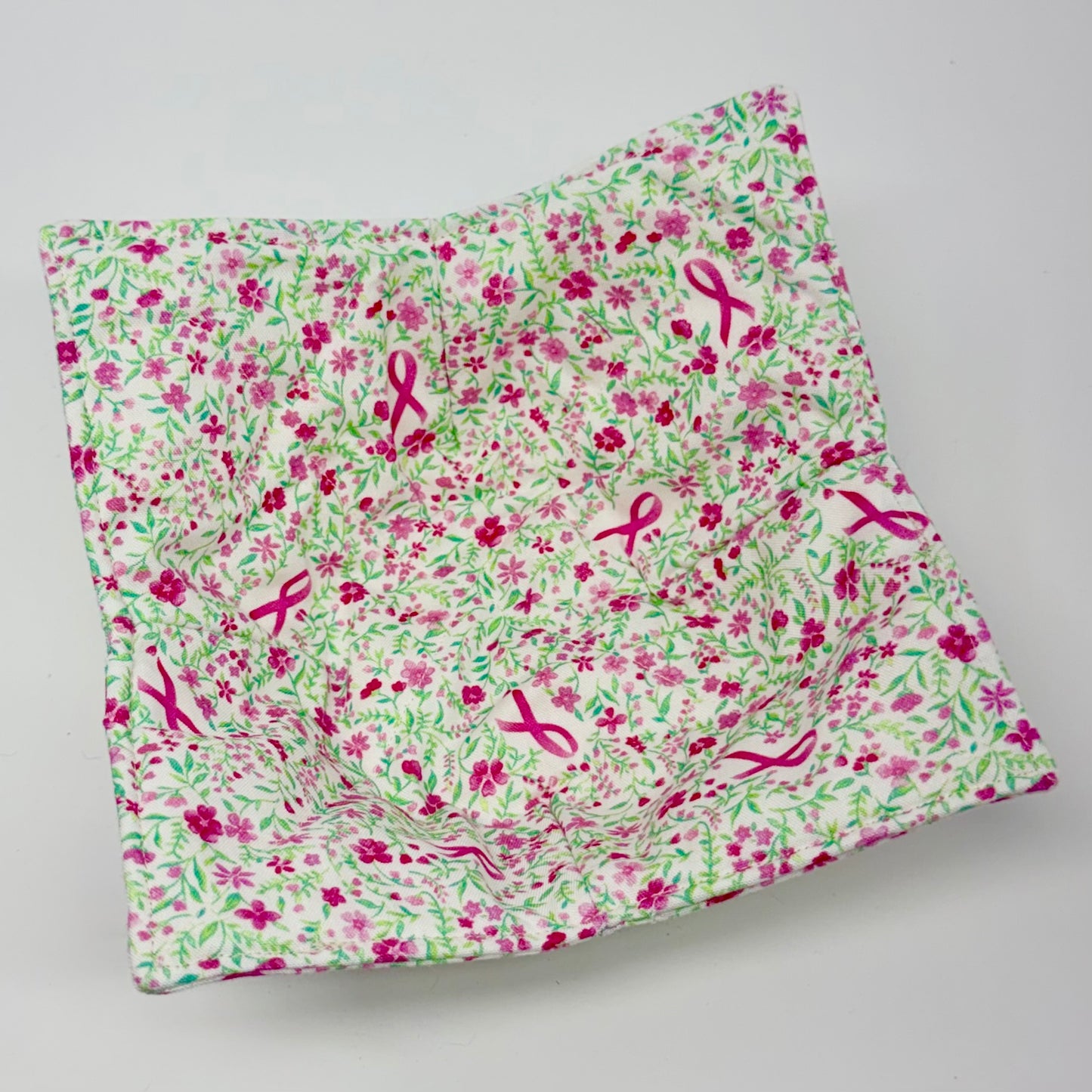 Breast Cancer Ribbon Floral Bowl Hug