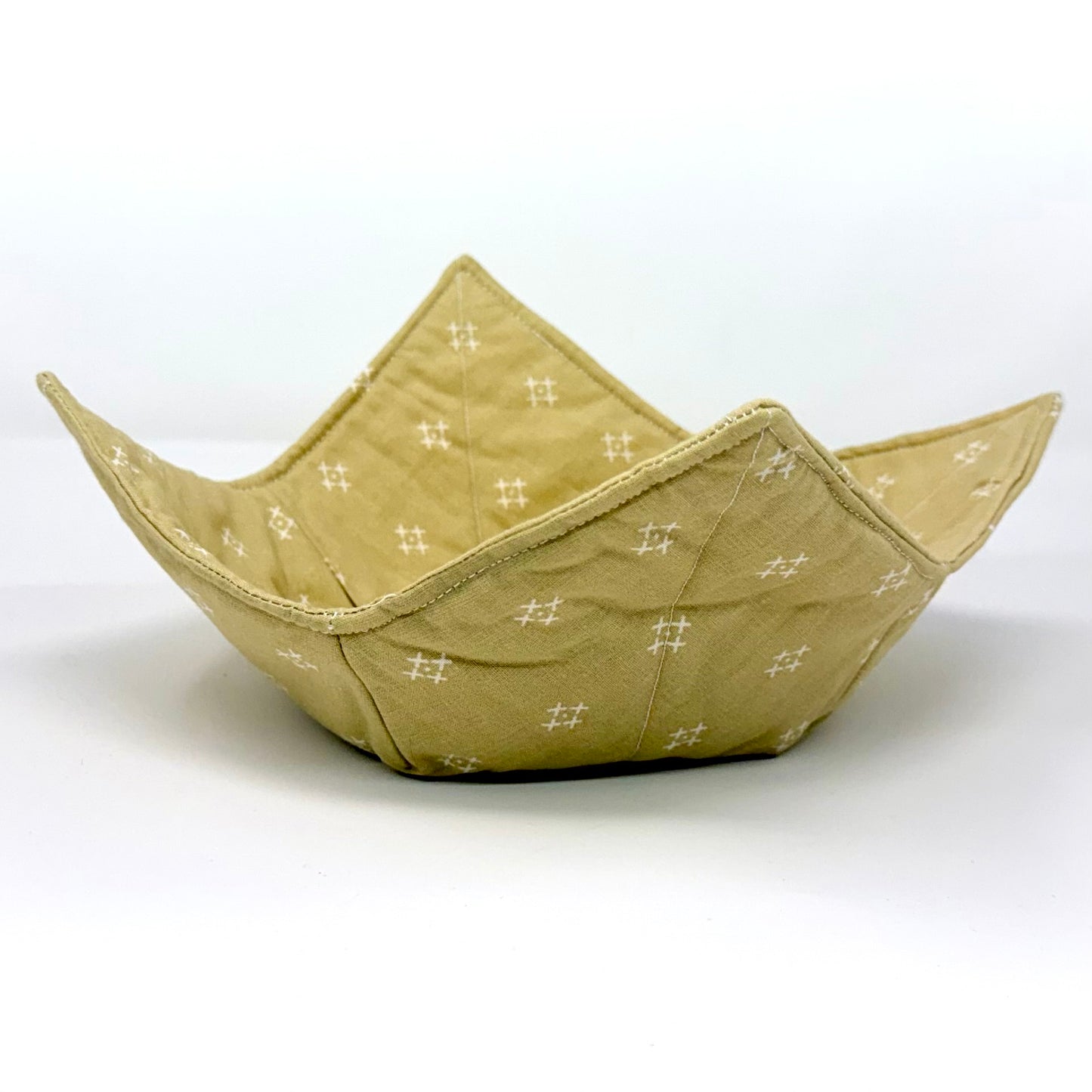 Tan Cross Square Bowl Hug