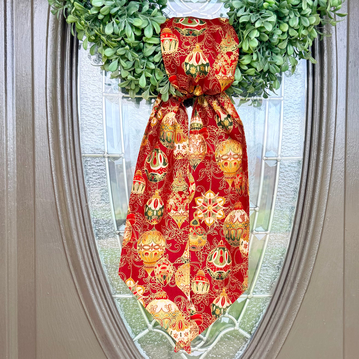 Christmas Ornaments Wreath Sash