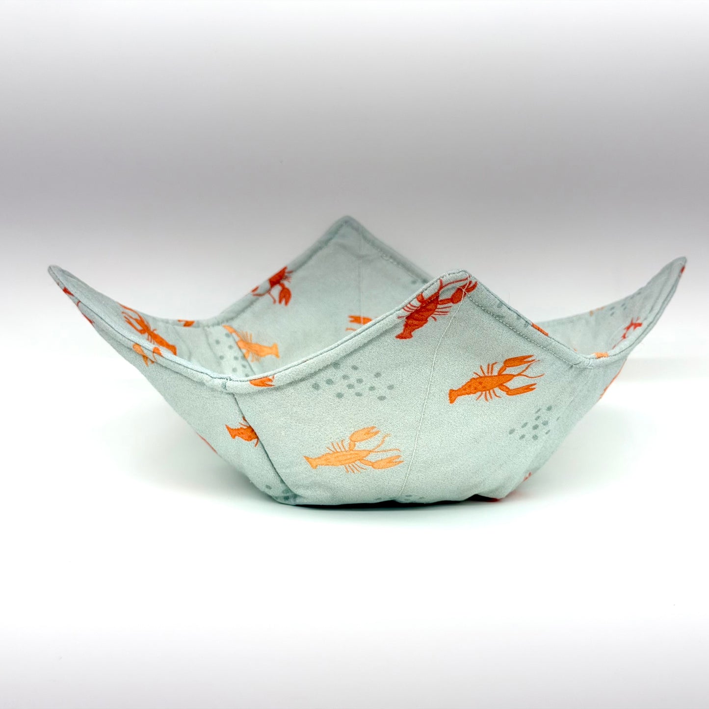 Crawfish on Light Blue Bowl Hug