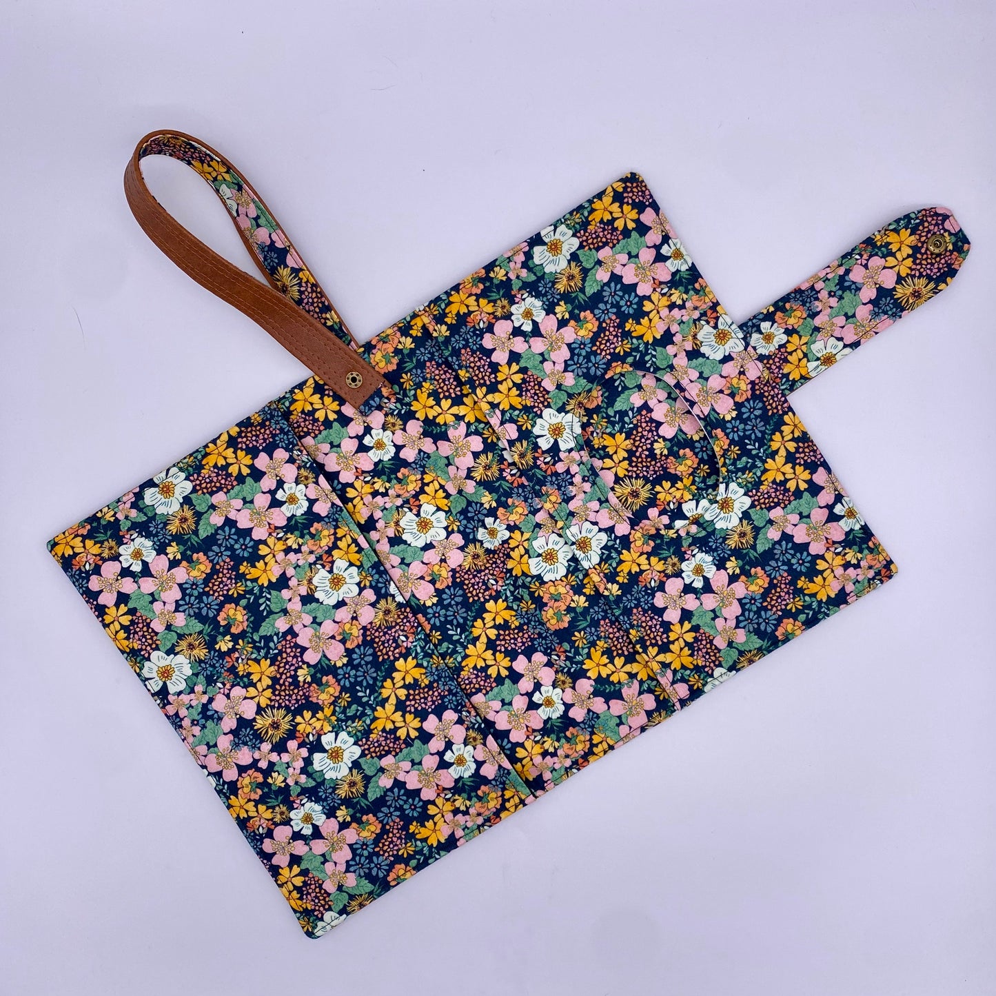 70s Floral Diaper Clutch