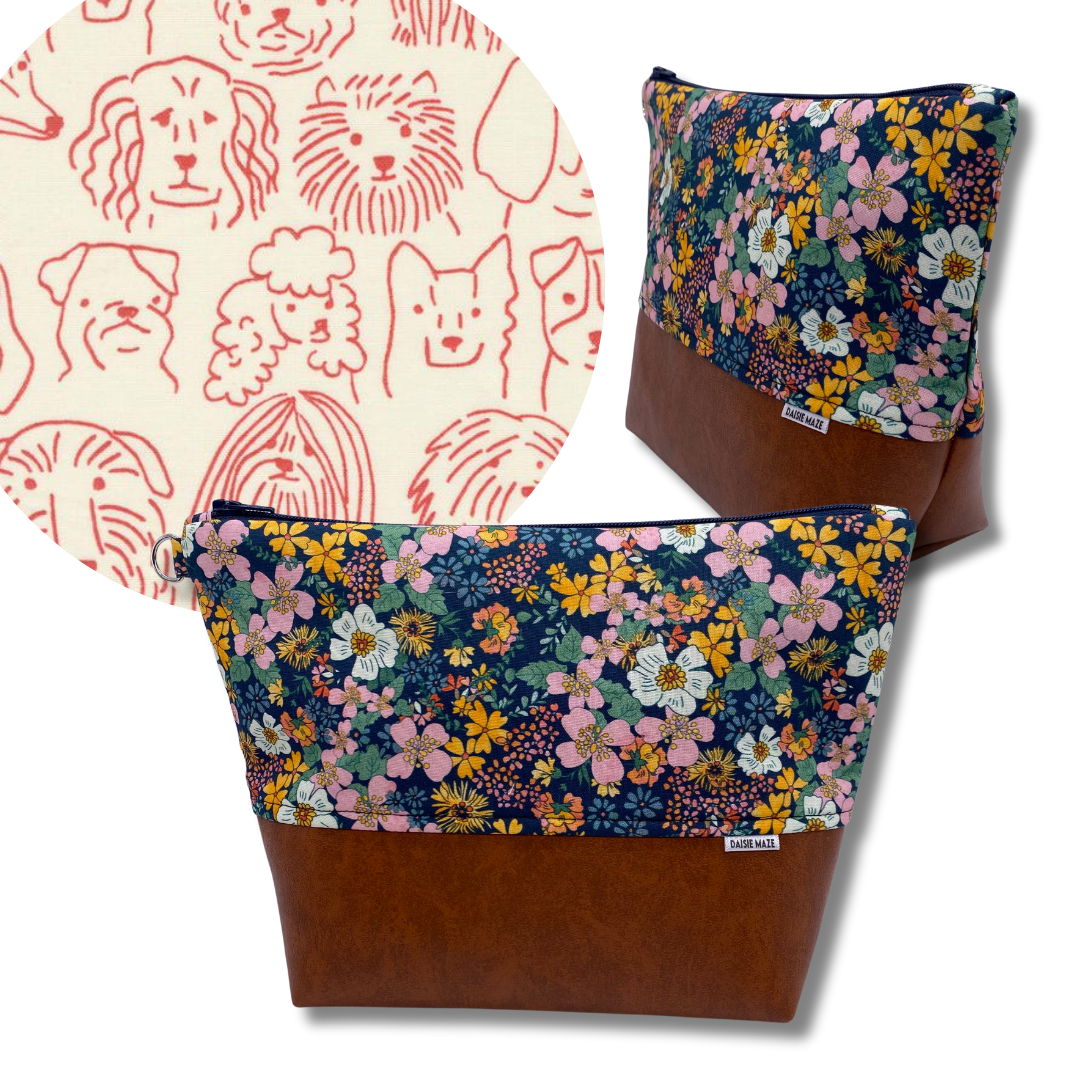 Dog Sketch Cosmetic Bag