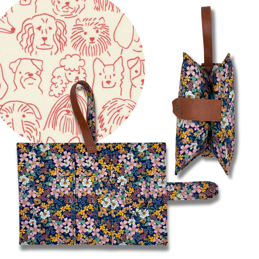 Dog Sketch Diaper Clutch