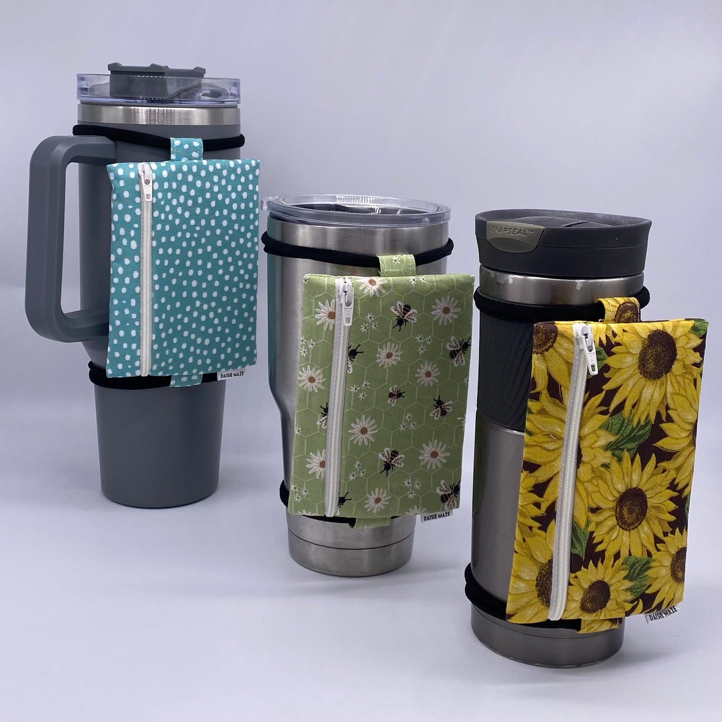 Blue Floral Bottle Bag