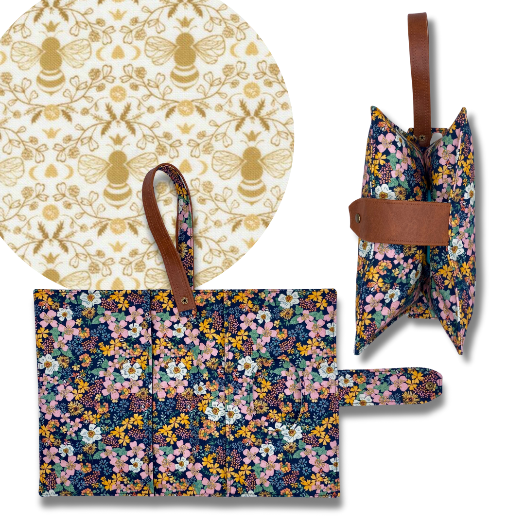 Gold Bee Diaper Clutch