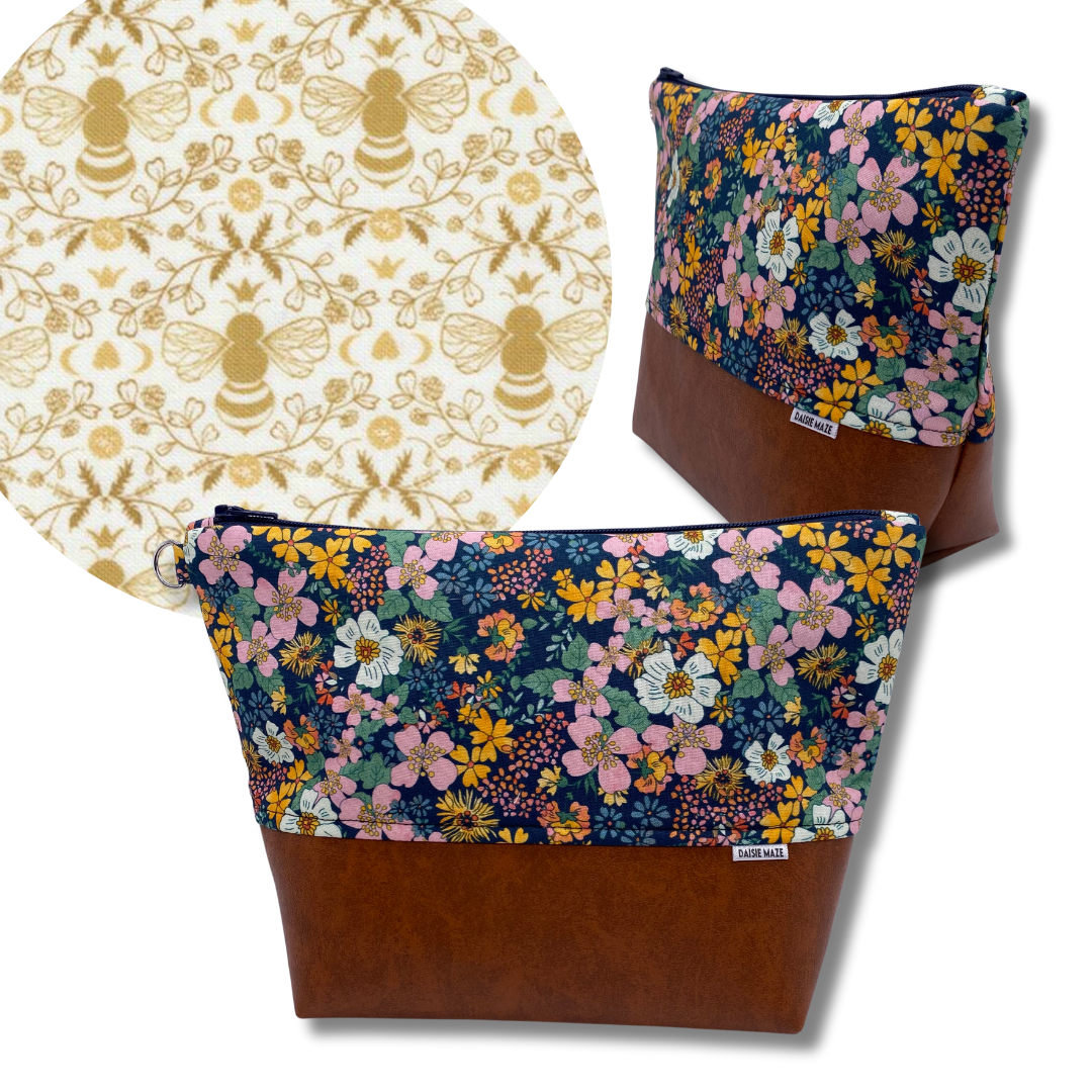 Gold Bee Cosmetic Bag