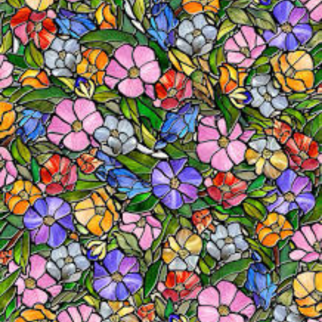 Stained Glass Floral Diaper Clutch