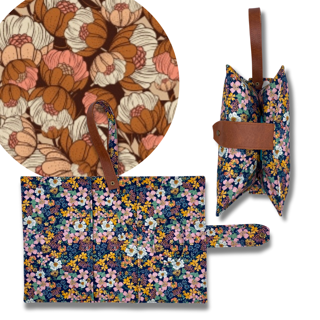 Warm Flora Diaper Clutch
