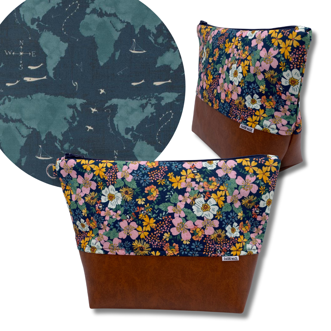 World Map Cosmetic Bag
