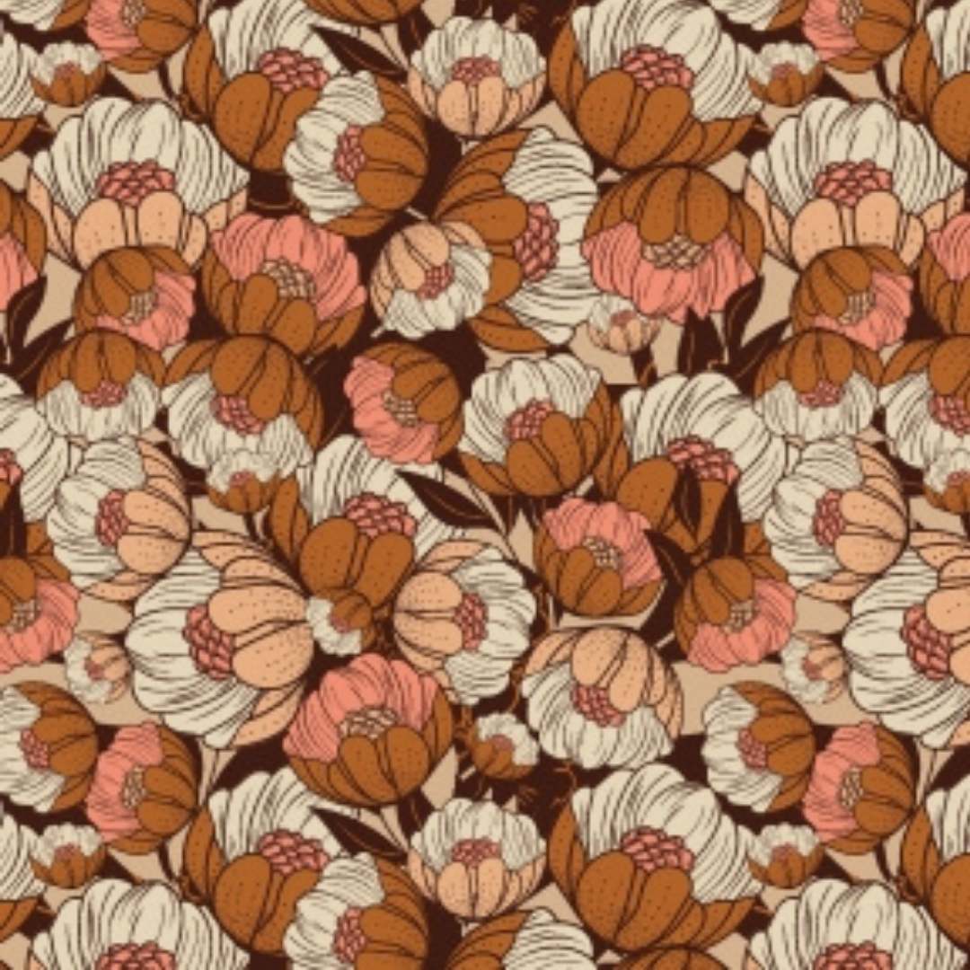 Warm Flora Zipper Pouch