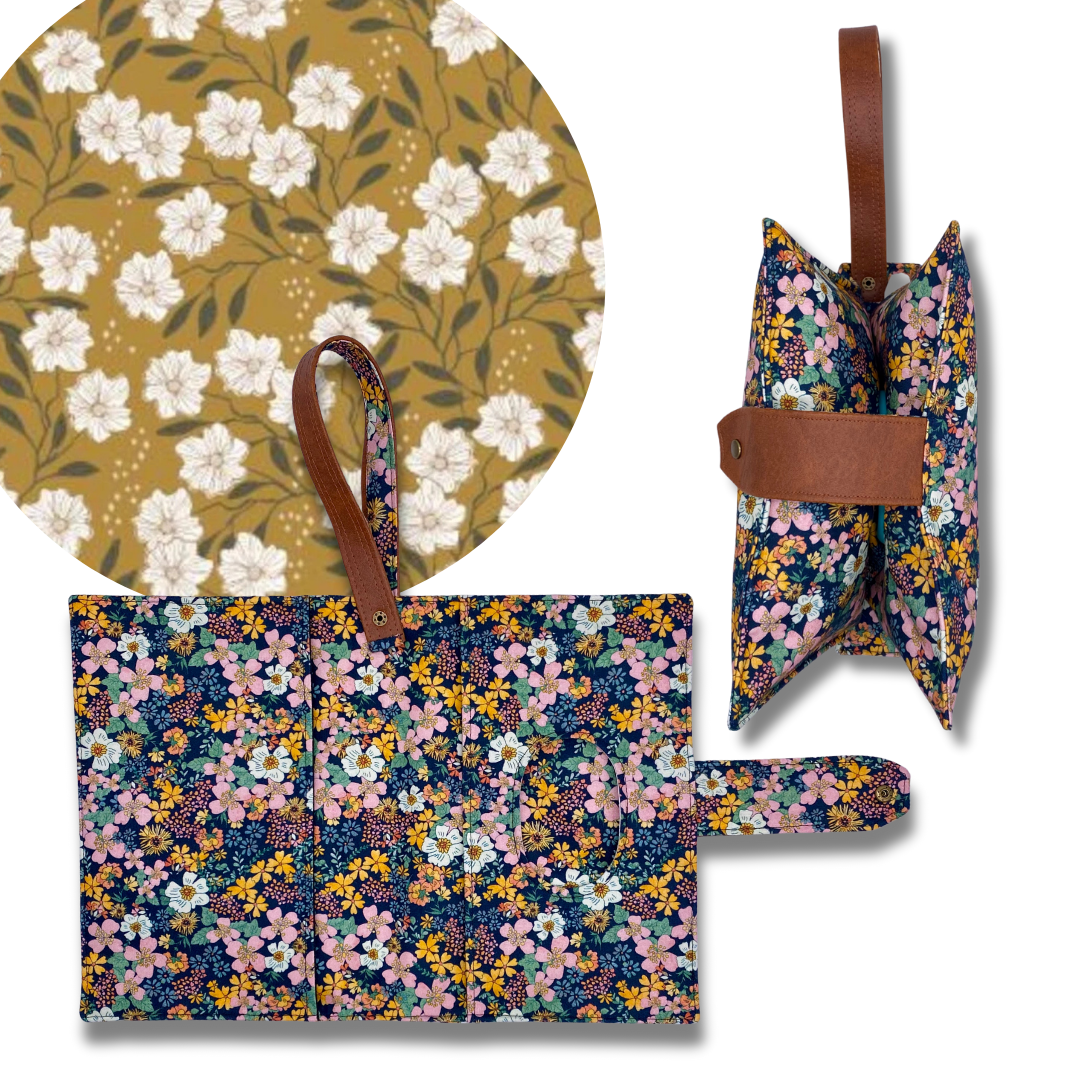 Floral Explorer Diaper Clutch