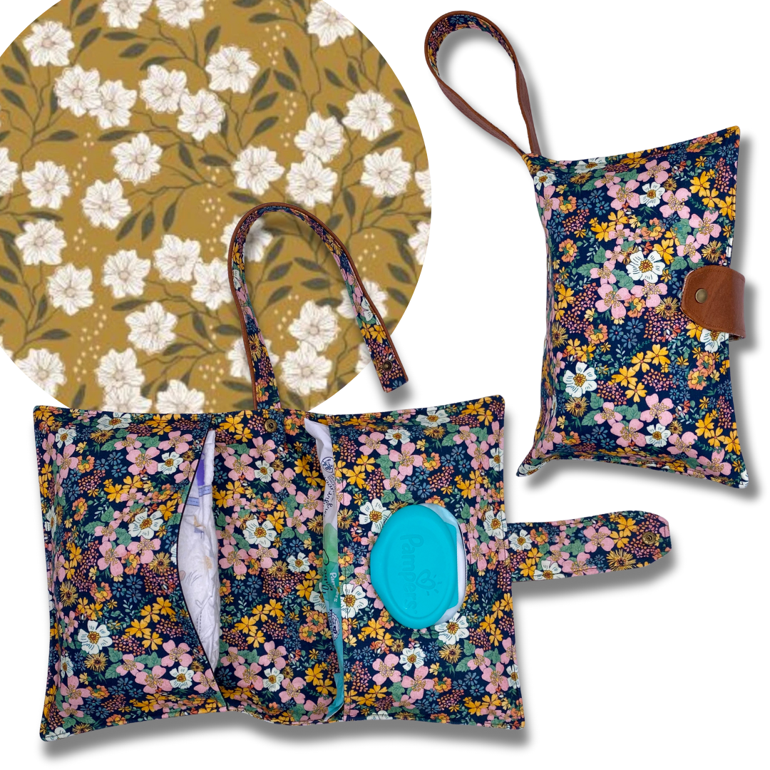 Floral Explorer Diaper Clutch