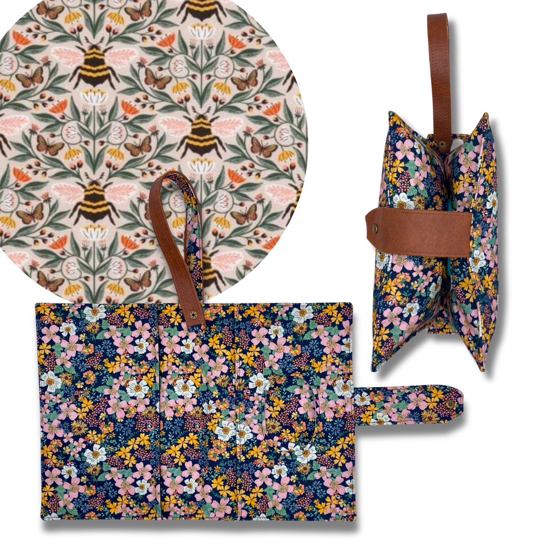 Honey Garden Bee Diaper Clutch