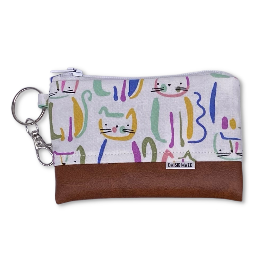 Cat Sketch Coin Purse