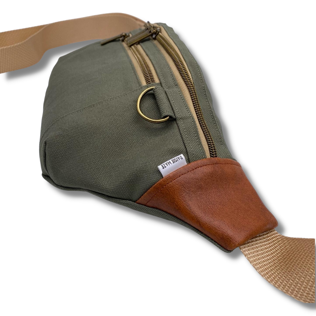 Green Canvas Hip Bag