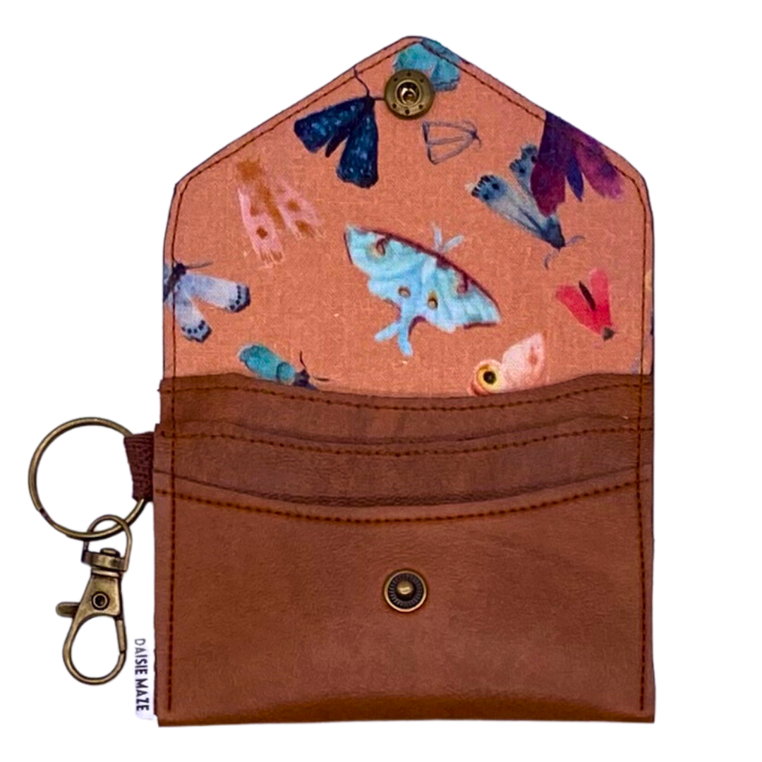 Peach Moths Card Wallet