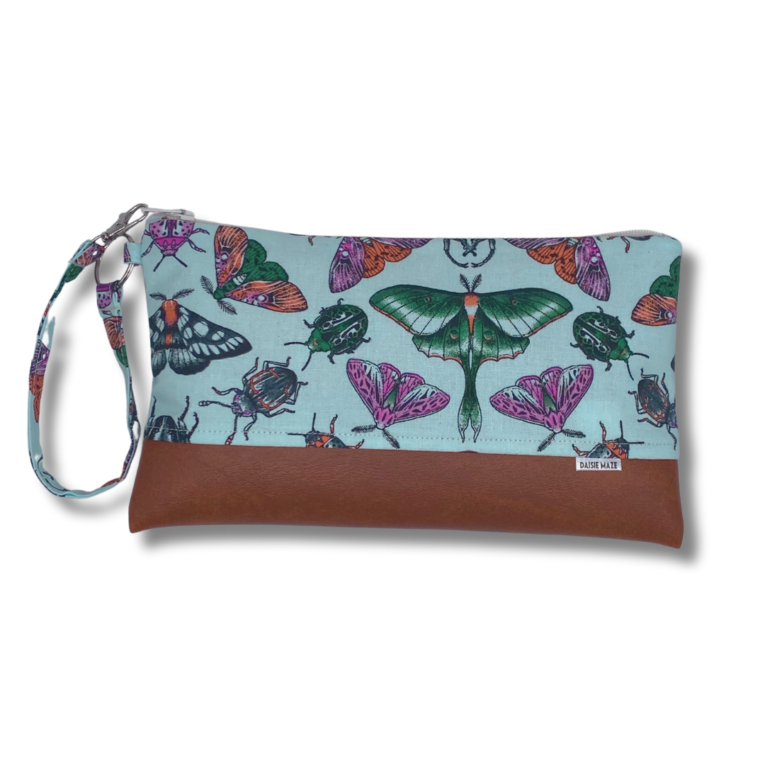 Insects Large Zipper Clutch