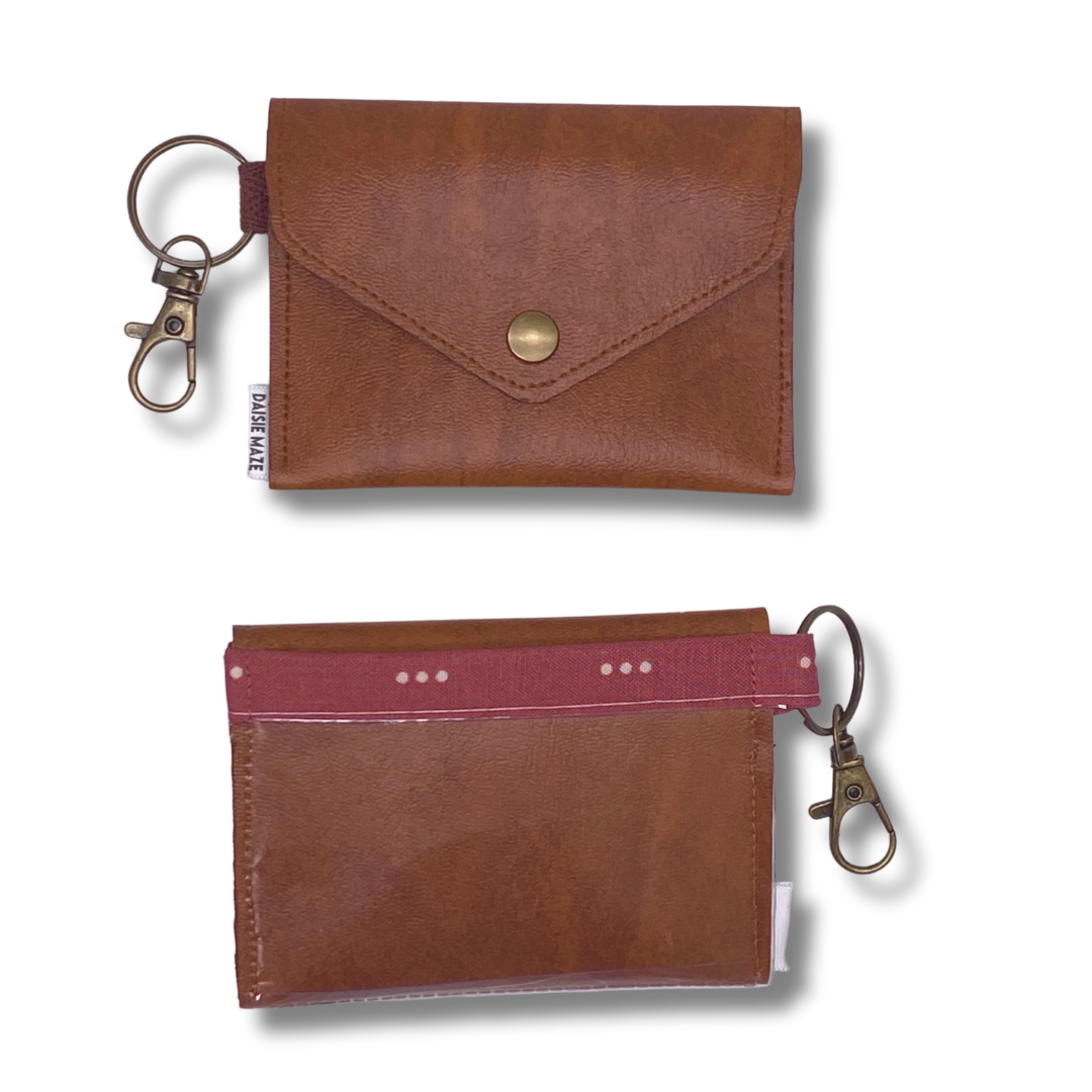 Maroon Dots Card I.D. Wallet