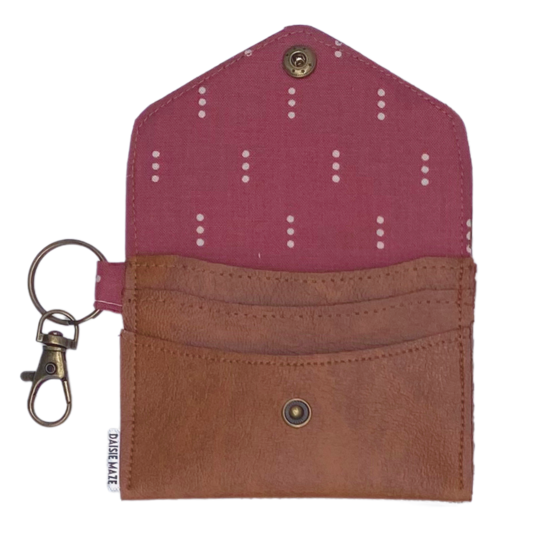 Maroon Dots Card I.D. Wallet