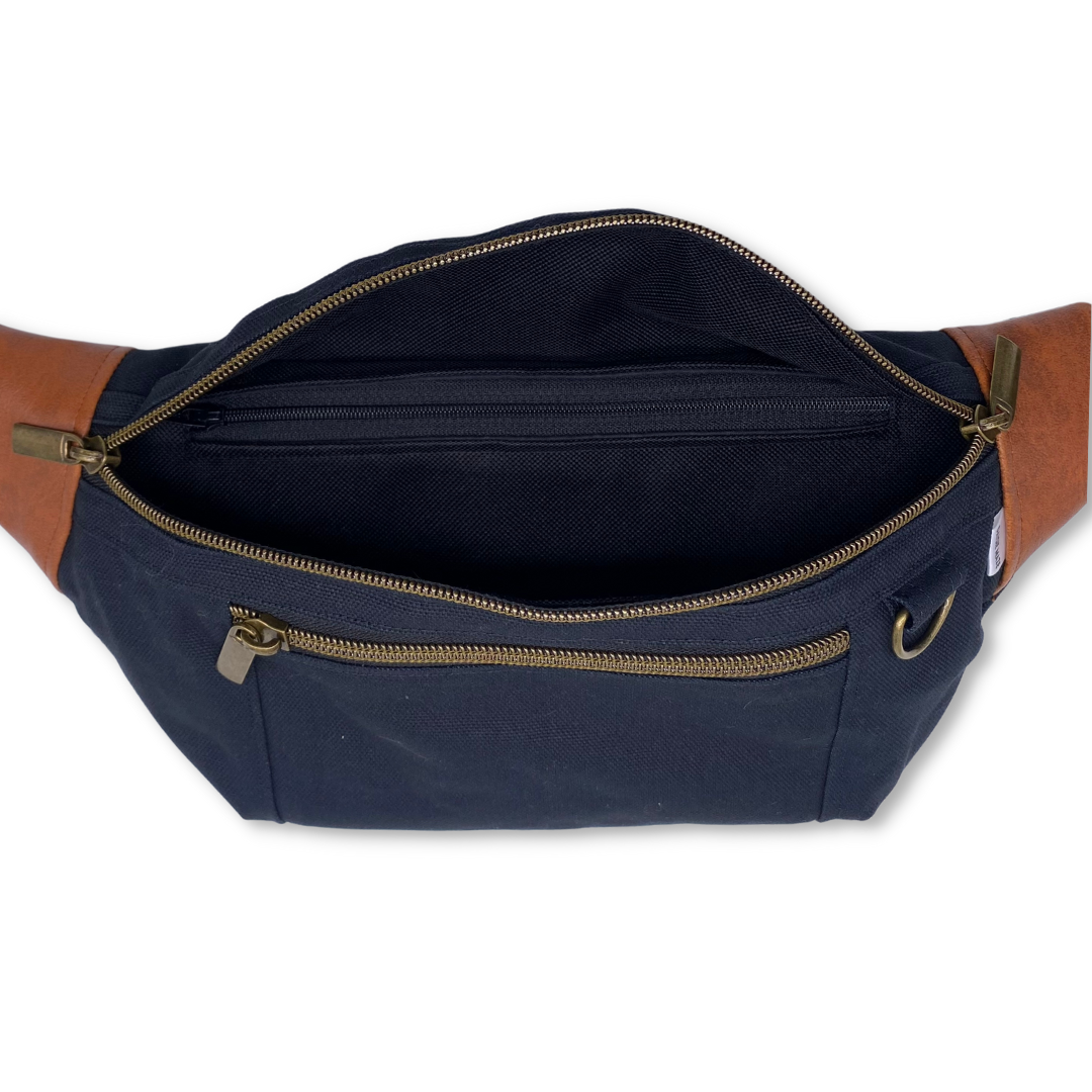 Pride Black Canvas Hip Bag