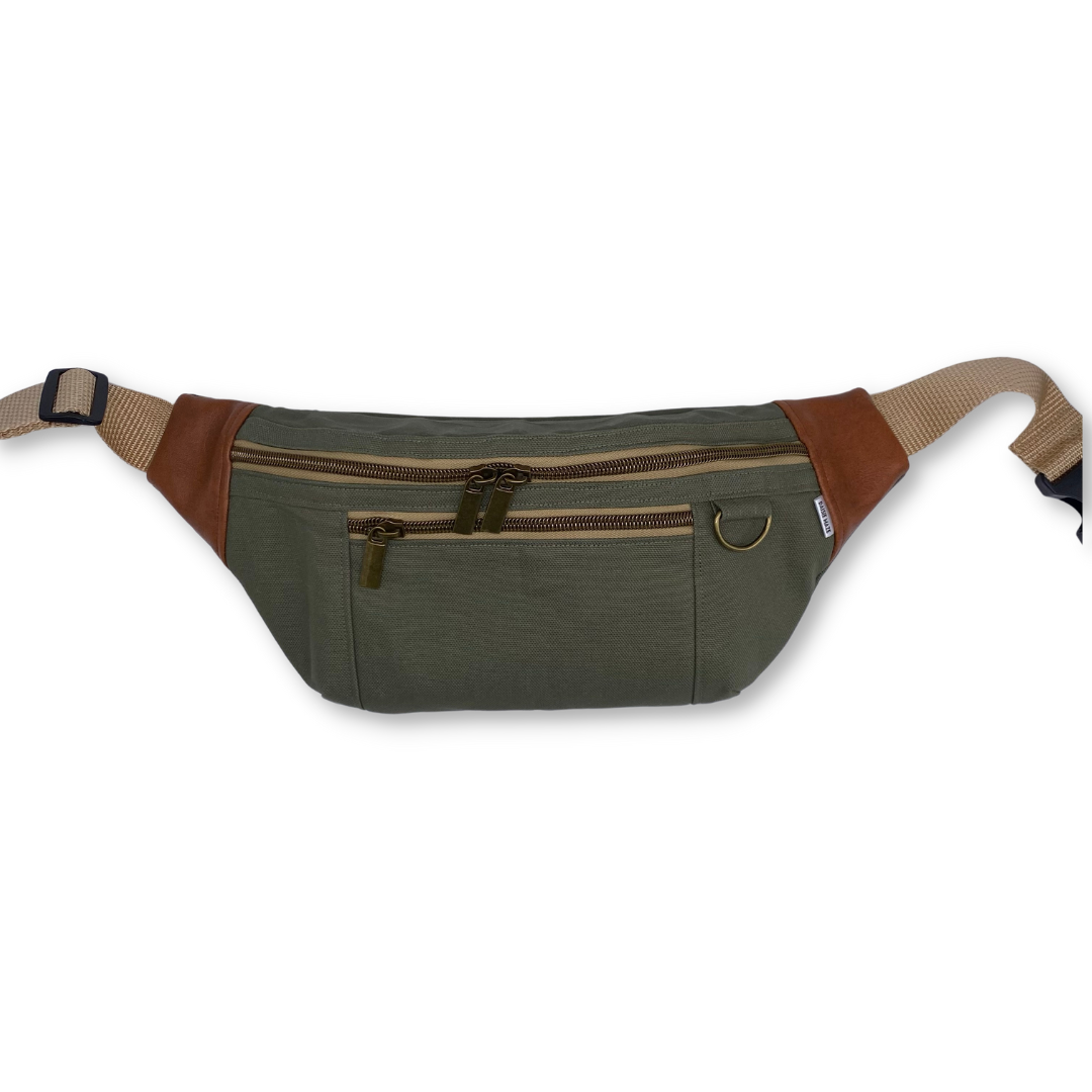 Green Canvas Hip Bag