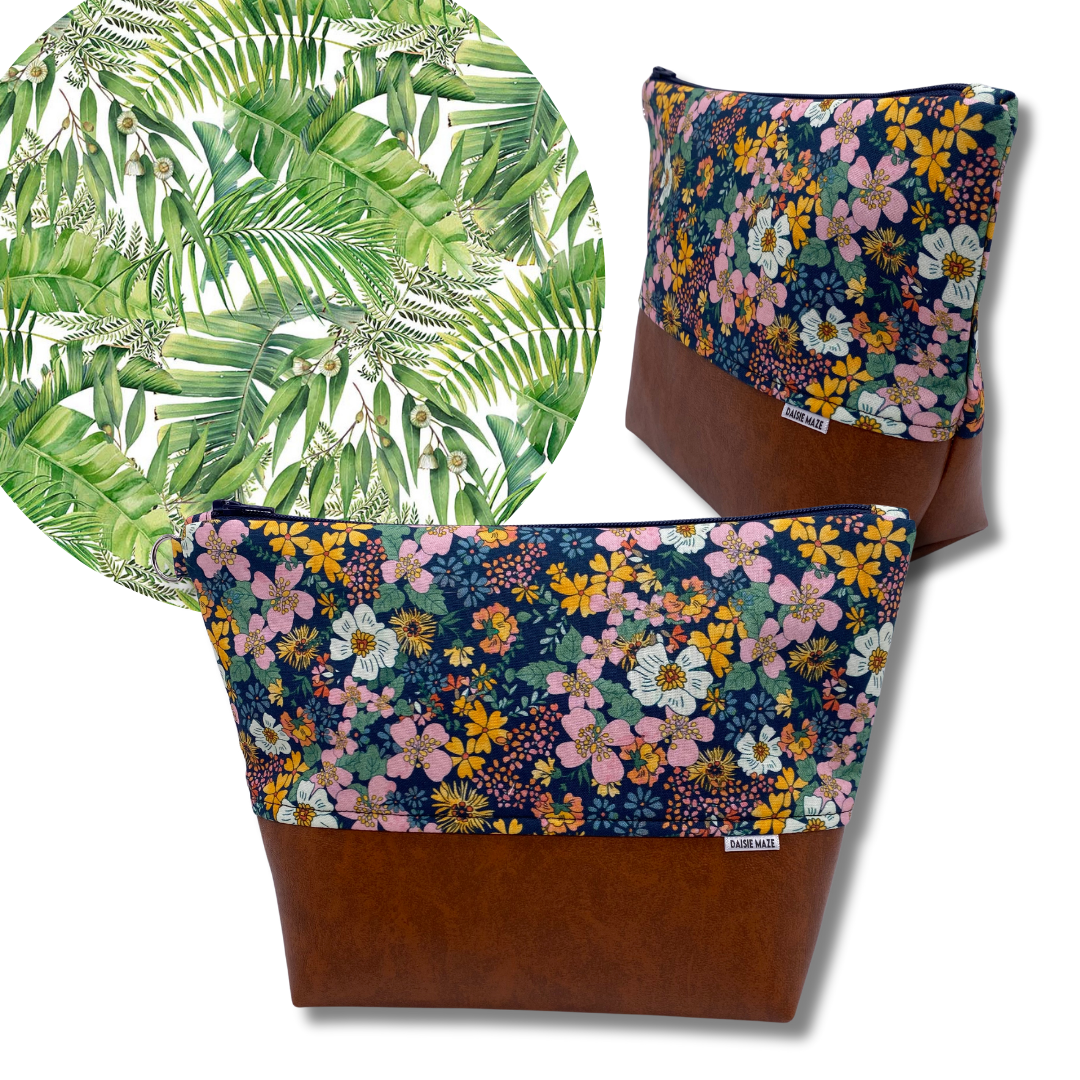 Tropical Palm Cosmetic Bag