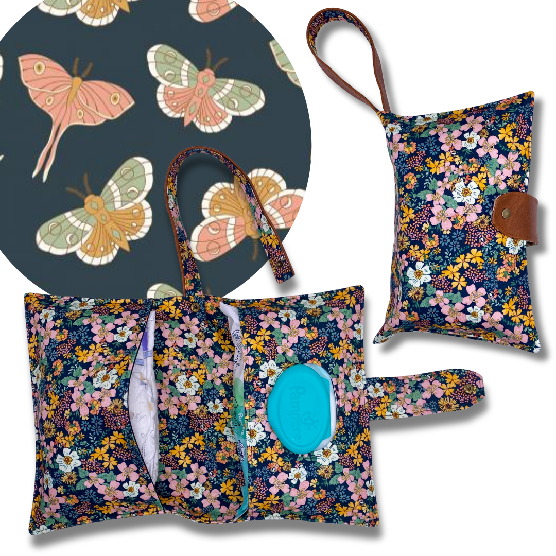 Moonbeam Moth Diaper Clutch