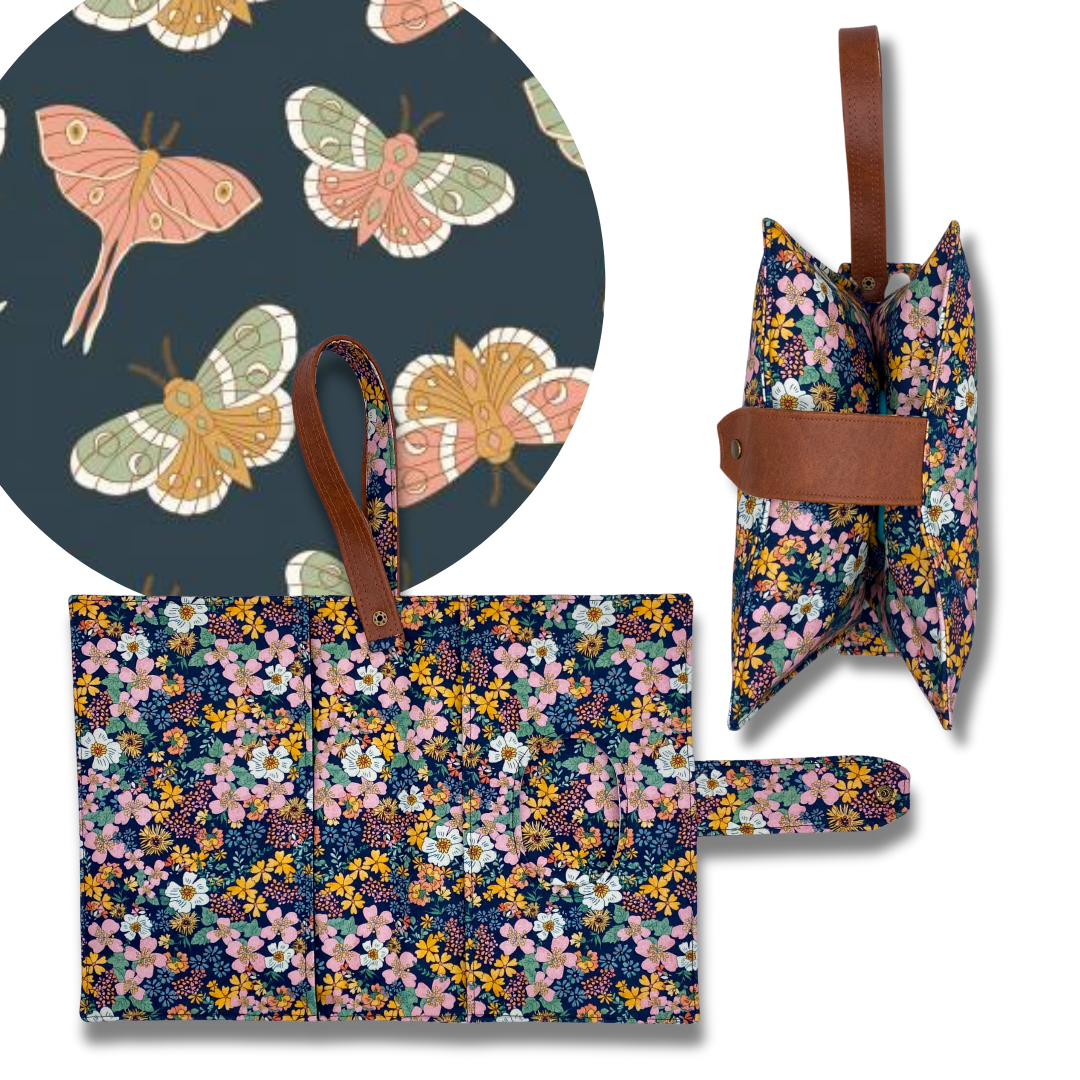 Moonbeam Moth Diaper Clutch