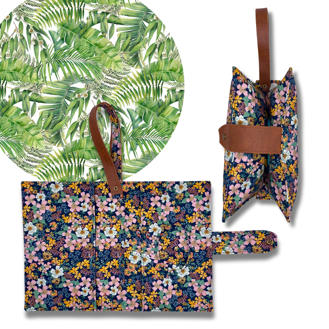 Tropical Palm Diaper Clutch