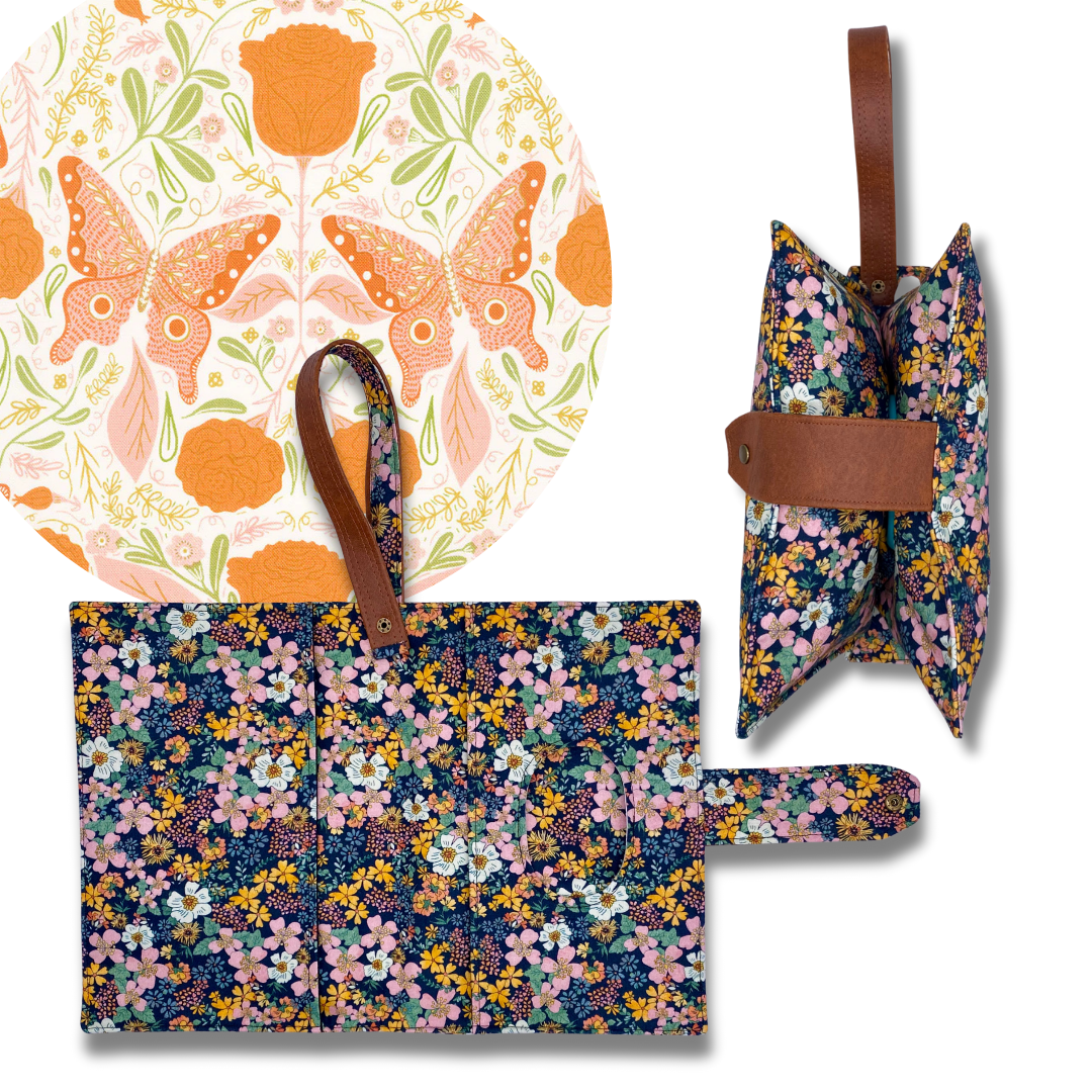 Vintage Butterfly Diaper Clutch
