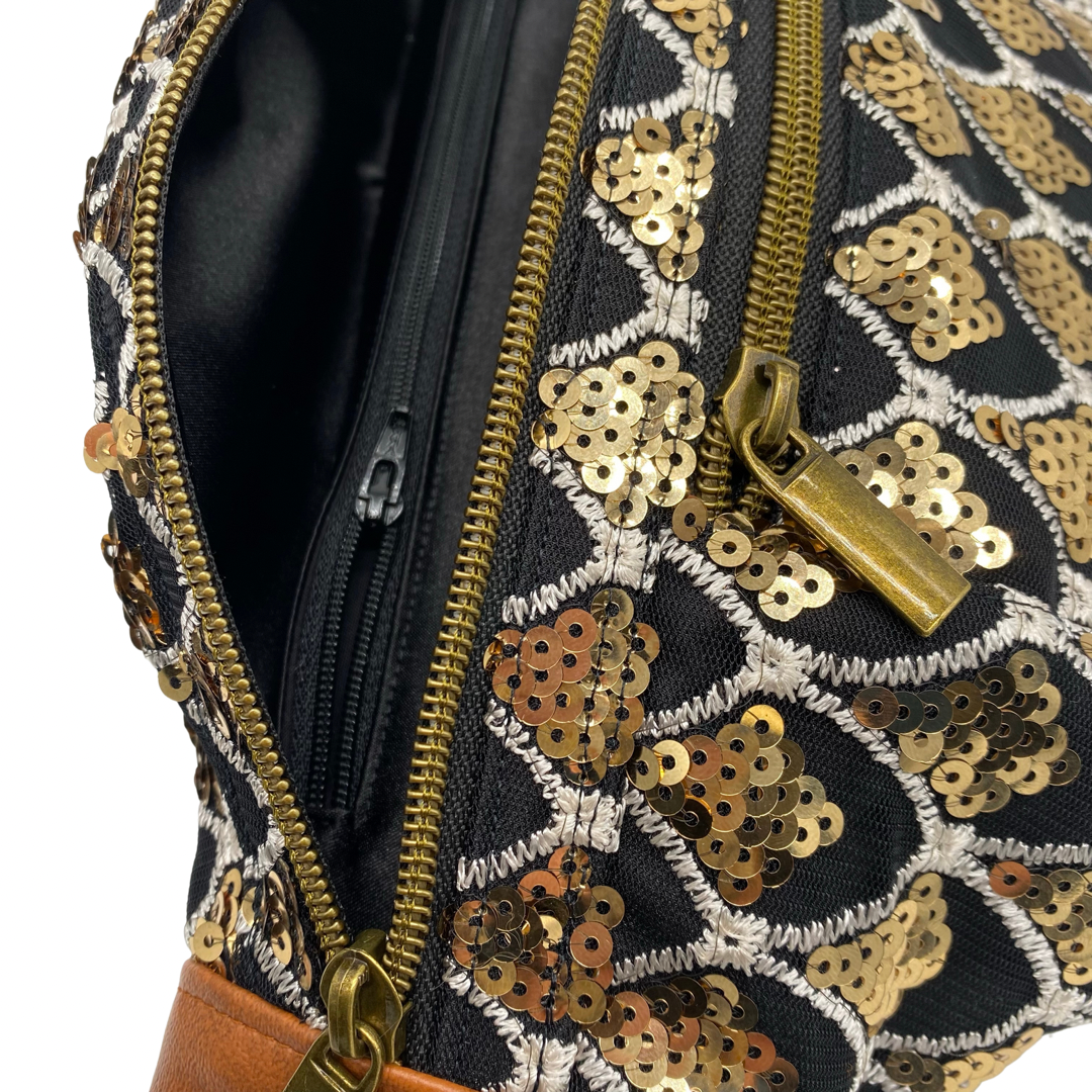 Gold Sequin Hip Bag