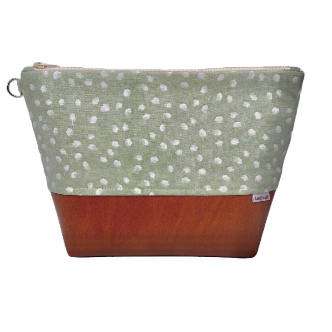 Mint Dots Large Toiletries Bag