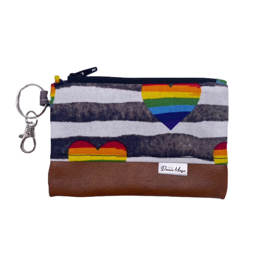 Rainbow Hearts Coin Purse
