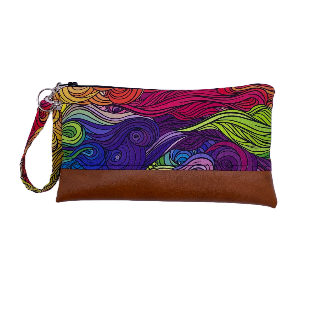 Rainbow Waves Clutch
