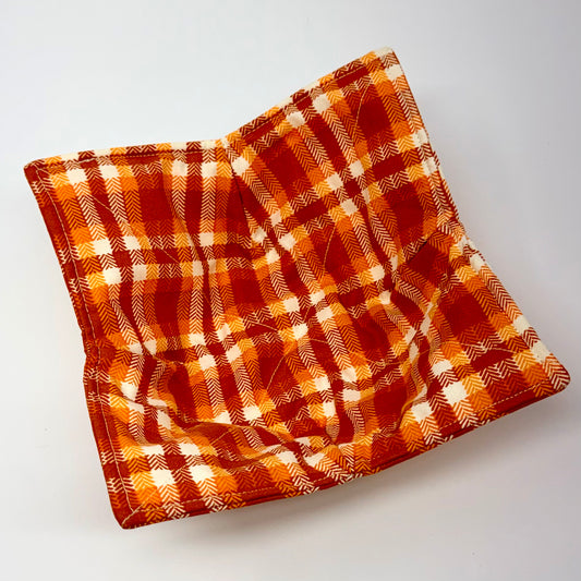 Orange Plaid Bowl Hug