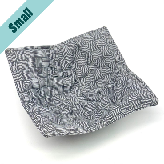 Grey Basketweave Small Bowl Hug