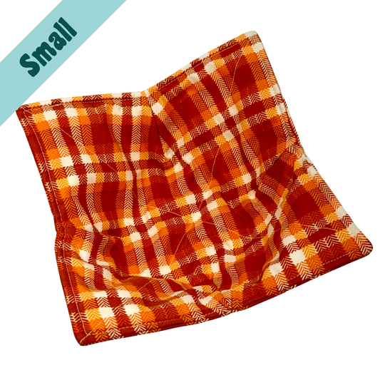 Orange Plaid Small Bowl Hug