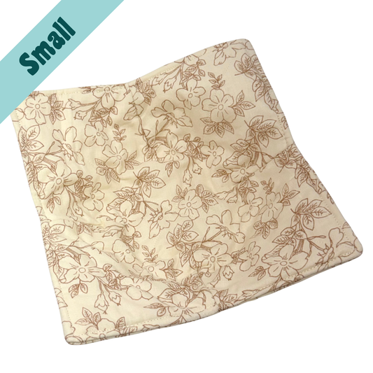 Tan Floral Sketch Small Bowl Hug