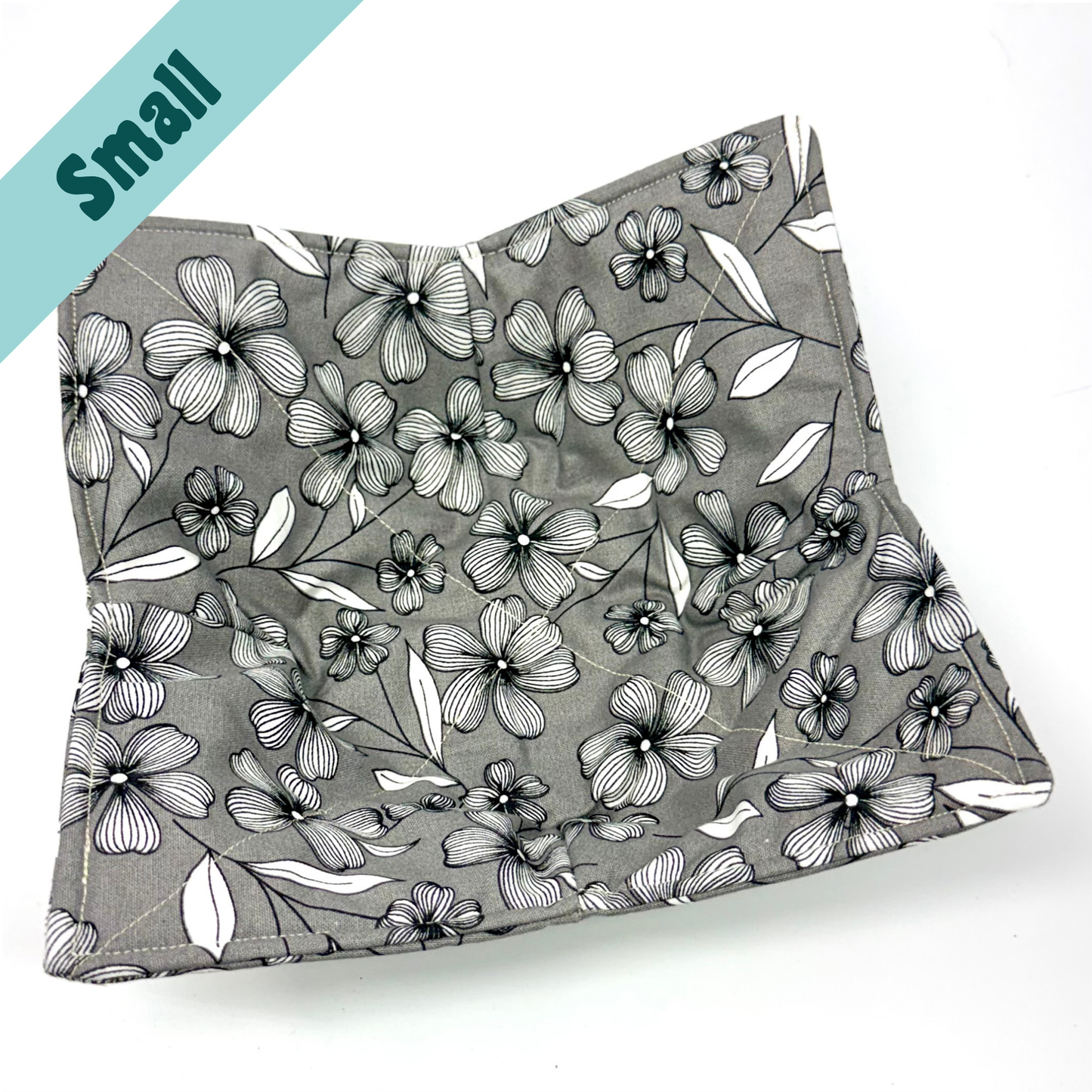 Grey Floral Small Bowl Hug