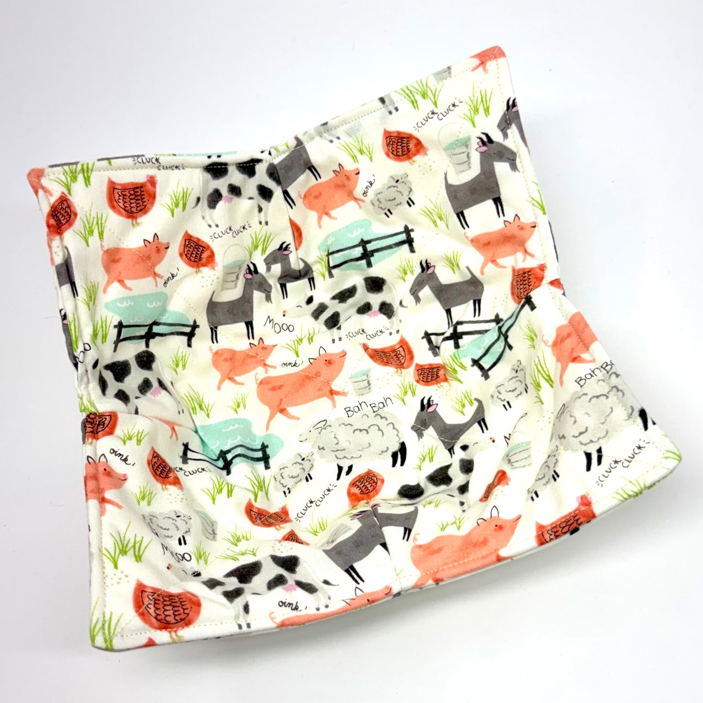 Painted Farm Animals Bowl Hug