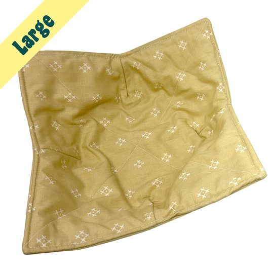 Tan Cross Square Large Bowl Hug