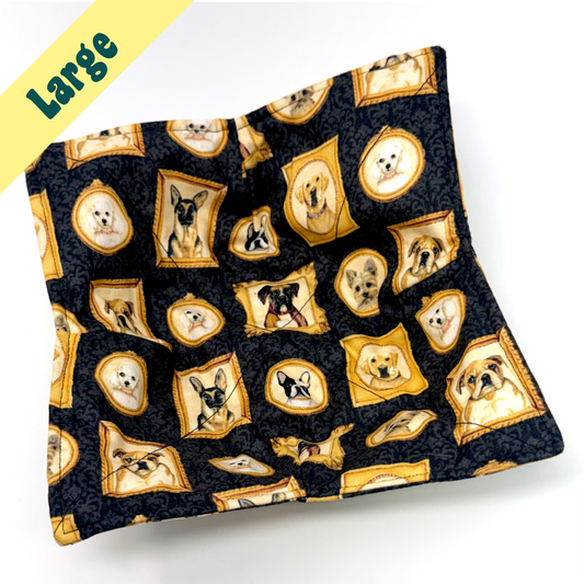 Framed Dogs Large Bowl Hug