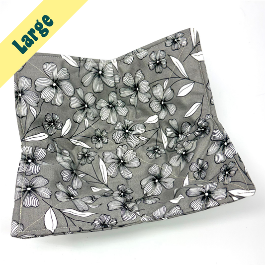 Grey Floral Large Bowl Hug