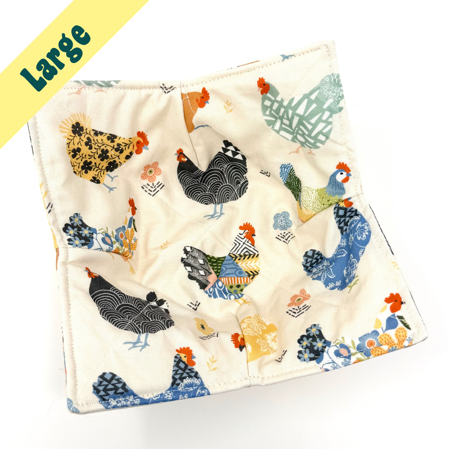 Patchwork Chicken Large Bowl Hug
