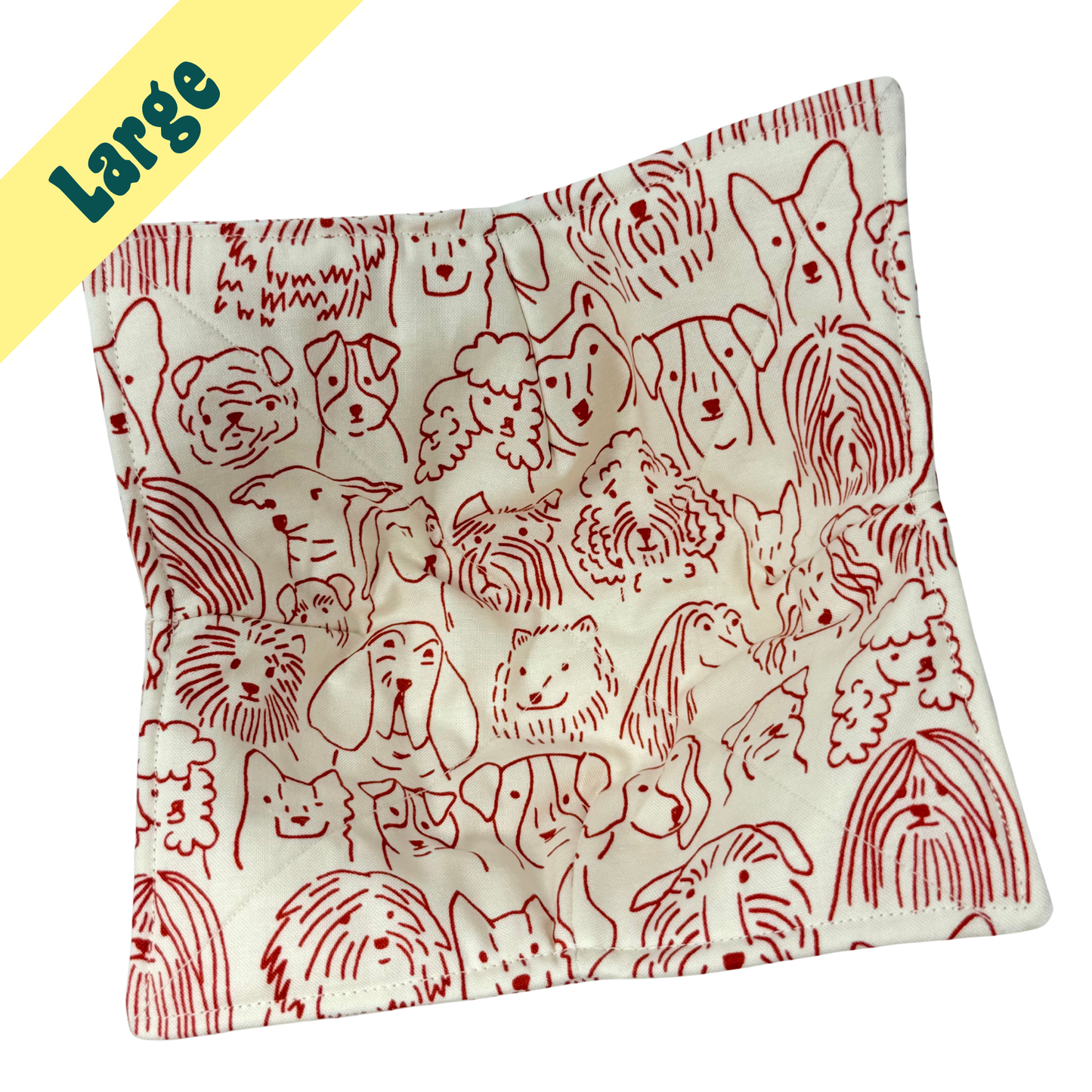 Dog Outline Large Bowl Hug