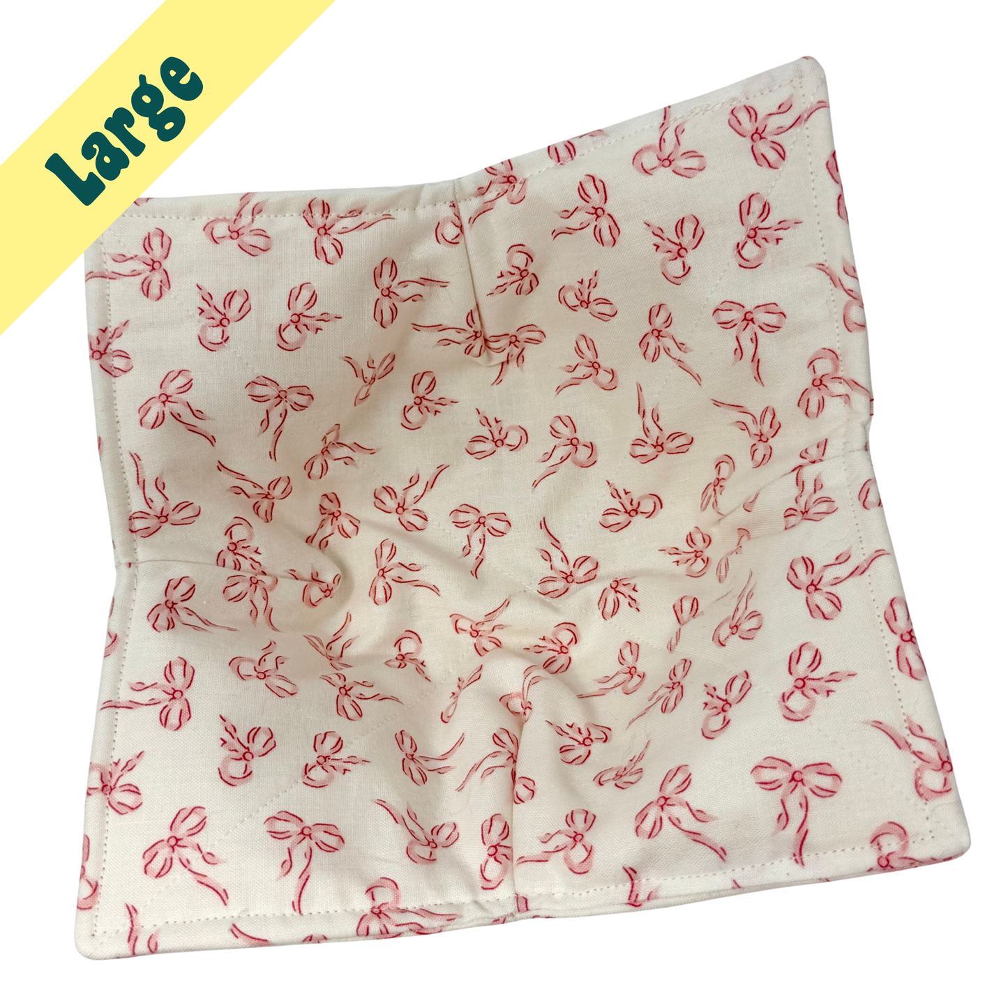 Pink Bows Large Bowl Hug