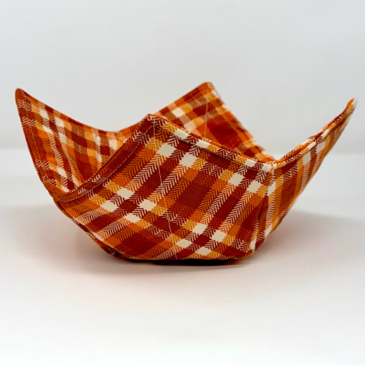 Orange Plaid Bowl Hug