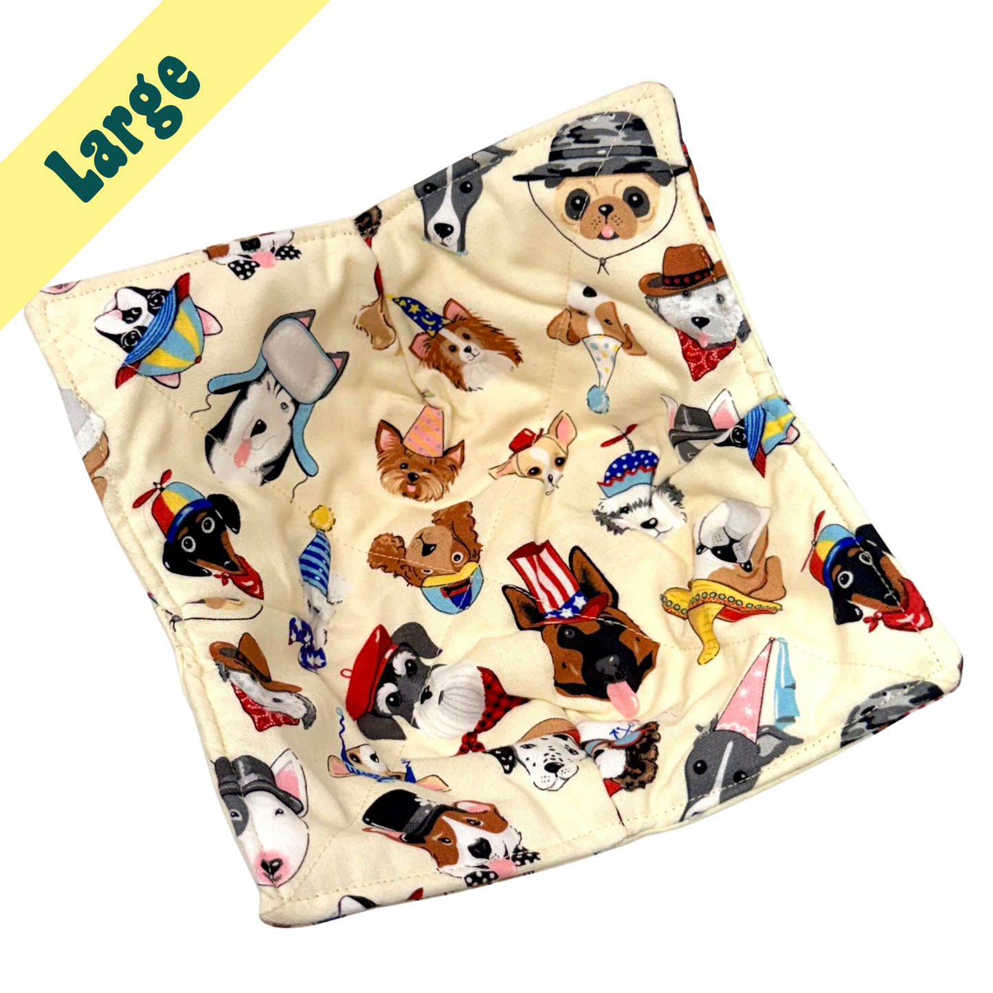 Dogs in Hats Large Bowl Hug