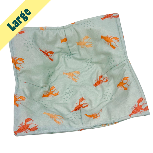 Crawfish on Light Blue Large Bowl Hug